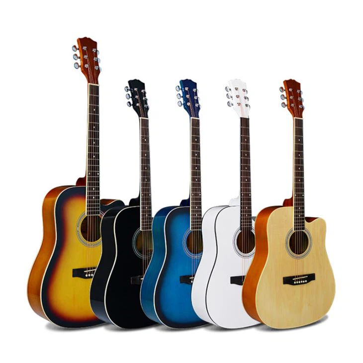 Guitarra acústica iniciante de alto brilho de 41 polegadas