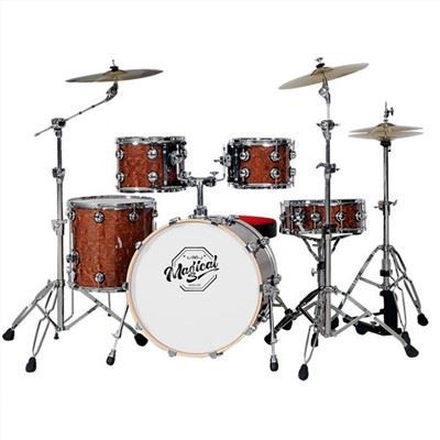 Kit de bateria vintage bordô