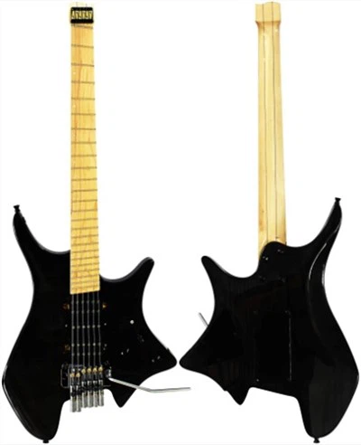 Alien sem cabeça, guitarra elétrica compacta e leve